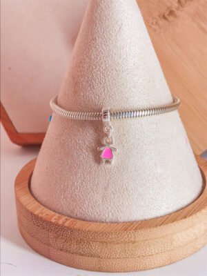 BERLOQUE MENINA MINI VESTIDO ROSA PENDENTE