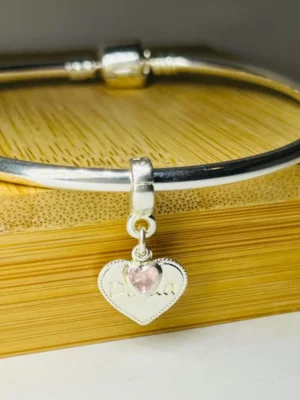 BERLOQUE CORAÇÃO DINDA COM CRISTAL LISO